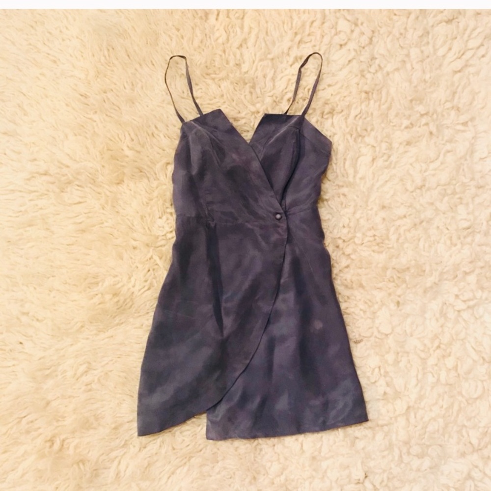 UO Satin silk Asymmetrical dress